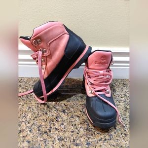 Timberland Kids Girls Leather Winter Boots Size 3US